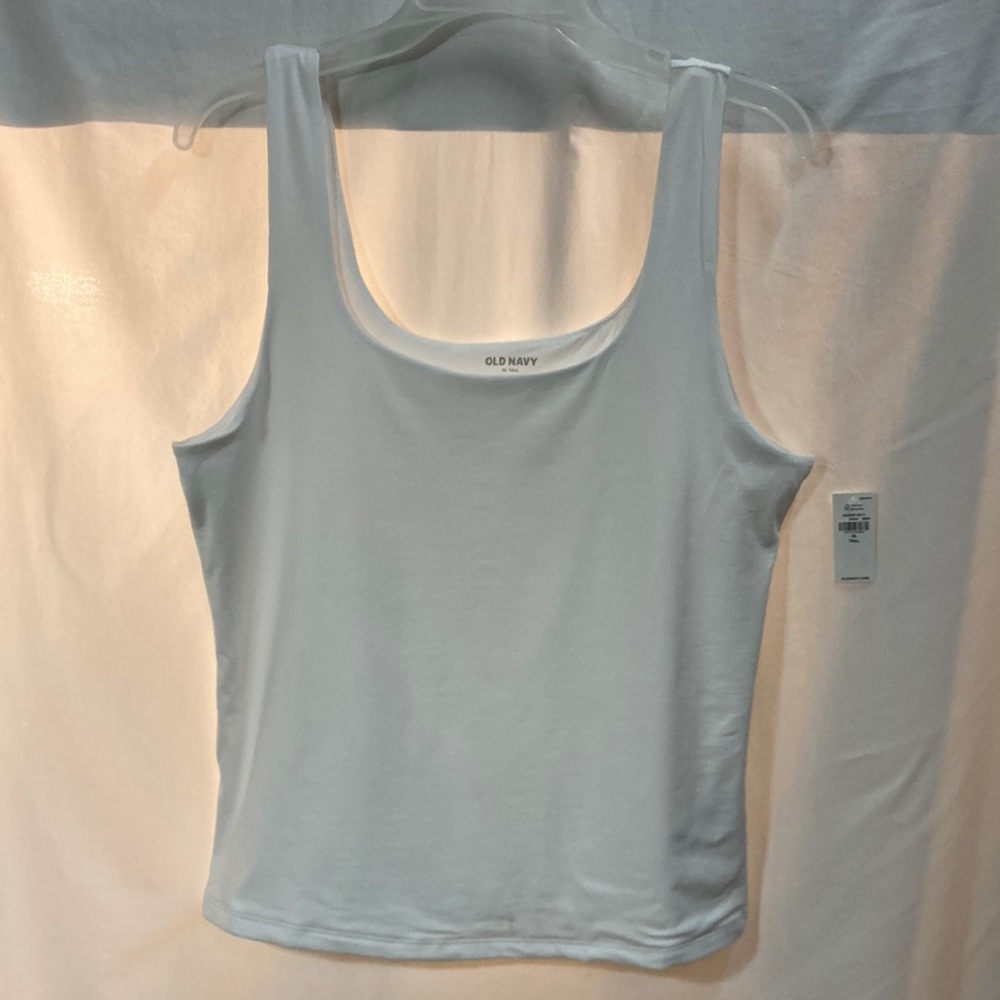 Old Navy Blue Fitted Sleeveless Tank Top